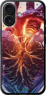 TPU чехол Crystal Heart для Apple iPhone 16 - 6070b-3709 изображение 
