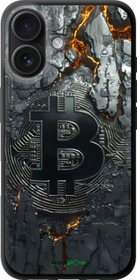 TPU чехол Раскаленный биткойн для Apple iPhone 16 - 6091b-3709 изображение 