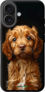TPU чехол Cocker spaniel на черном фоне для Apple iPhone 16 - 6137b-3709 изображение 