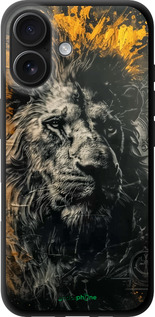 TPU чехол Лев у золотих фарбах для Apple iPhone 16 - 6155b-3709 изображение 