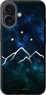 TPU чехол Горы и звезды нарисованы на фоне галактики для Apple iPhone 16 - 6490b-3709 изображение 