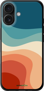 TPU чехол В стиле ретро с волнами для Apple iPhone 16 - 6531b-3709 изображение 