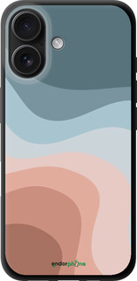 TPU чехол С синими и розовыми волнами в стиле ретро для Apple iPhone 16 - 6532b-3709 изображение 