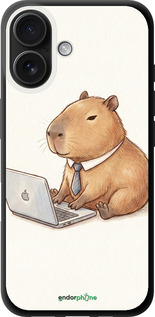TPU чехол Funny Capybara CEO Working для Apple iPhone 16 - 6777b-3709 изображение 
