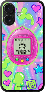 TPU чехол Y2K Aesthetic Retro Pet: Годуй мене кавою для Apple iPhone 16 - 6784b-3709 изображение 