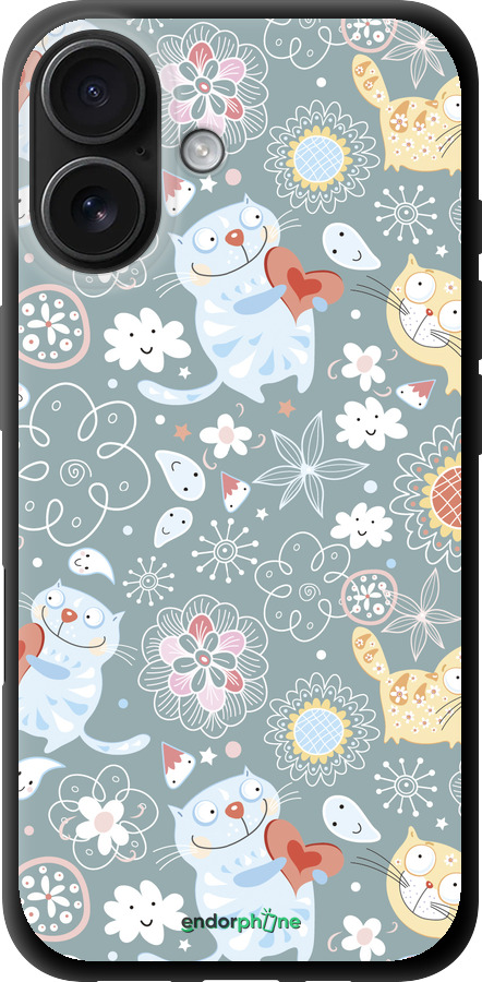 TPU чехол Котята v3 для Apple iPhone 16 - 1223b-3709 изображение 