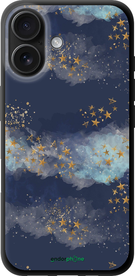 TPU чехол Ночь золотые звезды для Apple iPhone 16 - 5421b-3709 изображение 