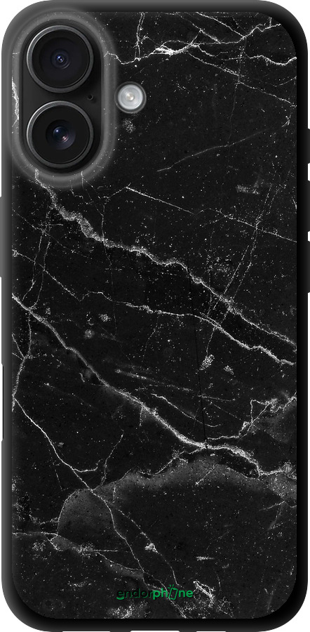TPU чехол Чорний мармур v2 для Apple iPhone 16 - 5568b-3709 изображение 
