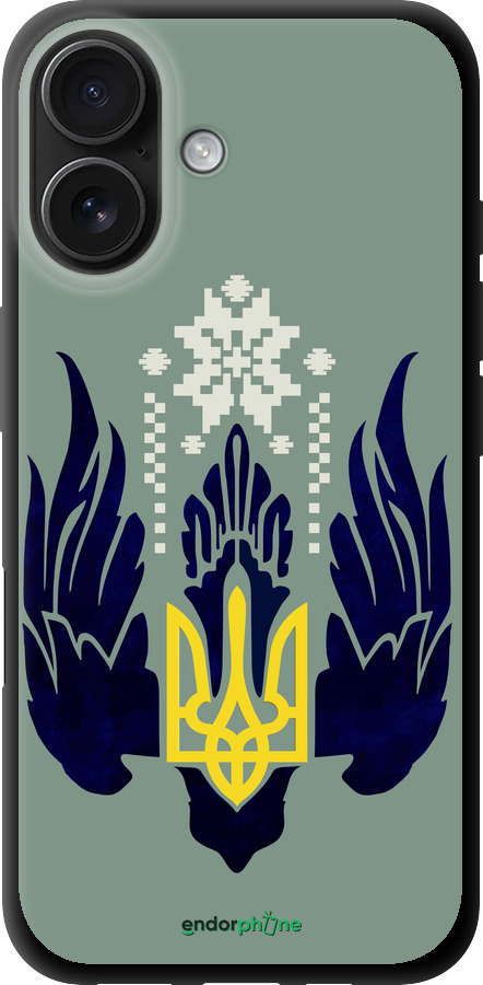 TPU чехол Тризуб с крыльями для Apple iPhone 16 - 5640b-3709 изображение 