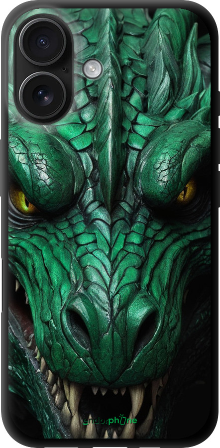 TPU чехол Зелёный дракон v2 для Apple iPhone 16 - 5817b-3709 изображение 