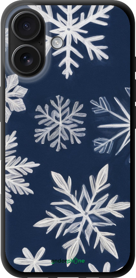 TPU чехол Снежинки для Apple iPhone 16 - 5821b-3709 изображение 