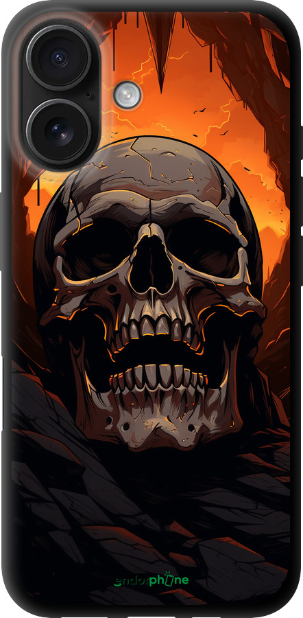 TPU чехол Череп в пещере для Apple iPhone 16 - 5959b-3709 изображение 
