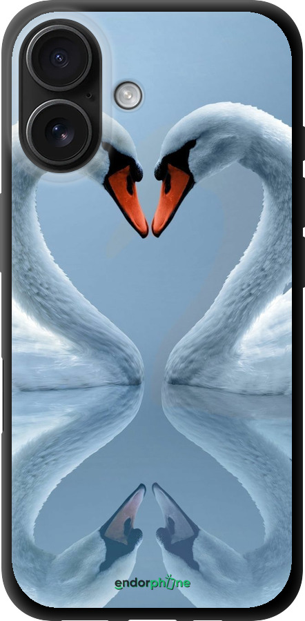 TPU чехол Лебеди для Apple iPhone 16 - 6007b-3709 изображение 
