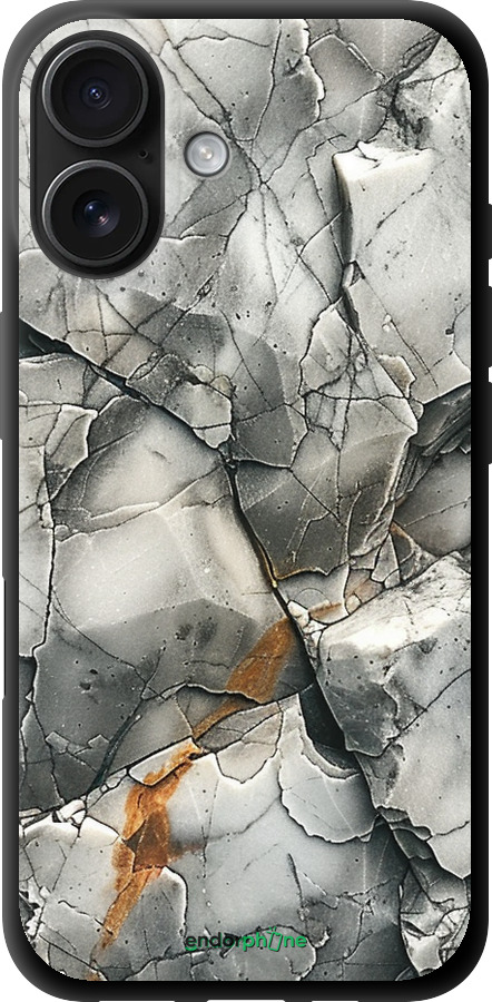 TPU чехол Серый мрамор для Apple iPhone 16 - 6041b-3709 изображение 