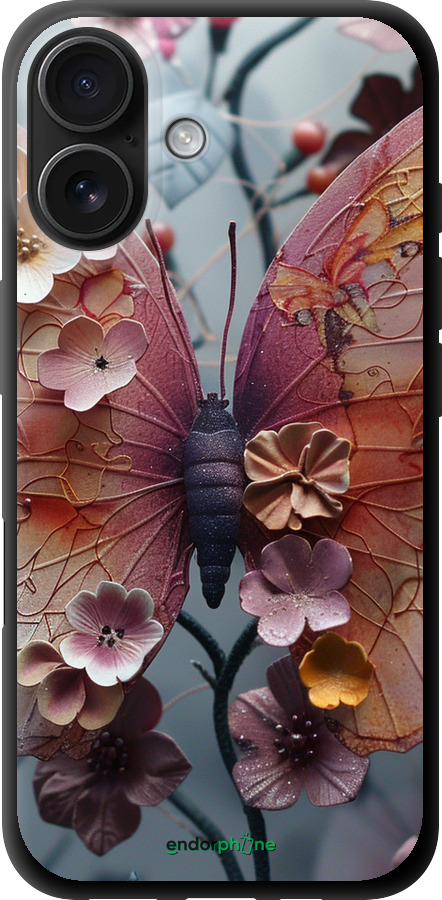 TPU чехол Fairy Butterfly для Apple iPhone 16 - 6048b-3709 изображение 