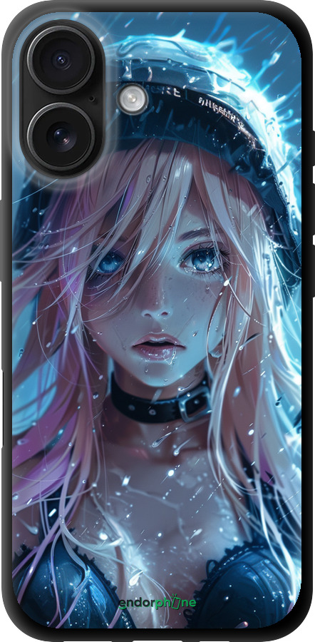 TPU чехол Аниме-дива под дождем для Apple iPhone 16 - 6120b-3709 изображение 