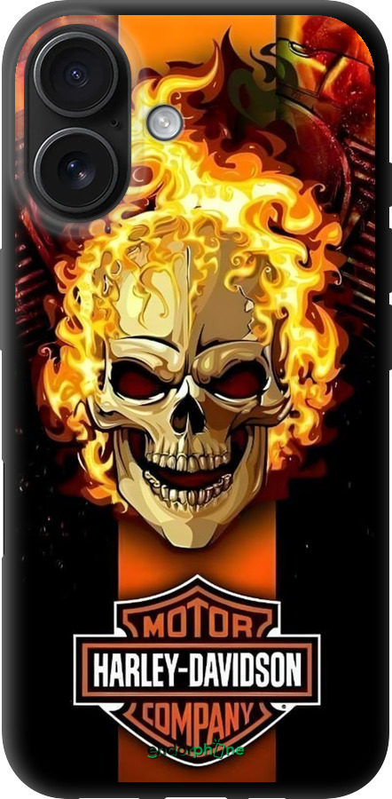 TPU чехол Харлей девидсон для Apple iPhone 16 - 6370b-3709 изображение 