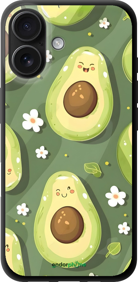 TPU чехол Авокадо для Apple iPhone 16 - 6380b-3709 изображение 