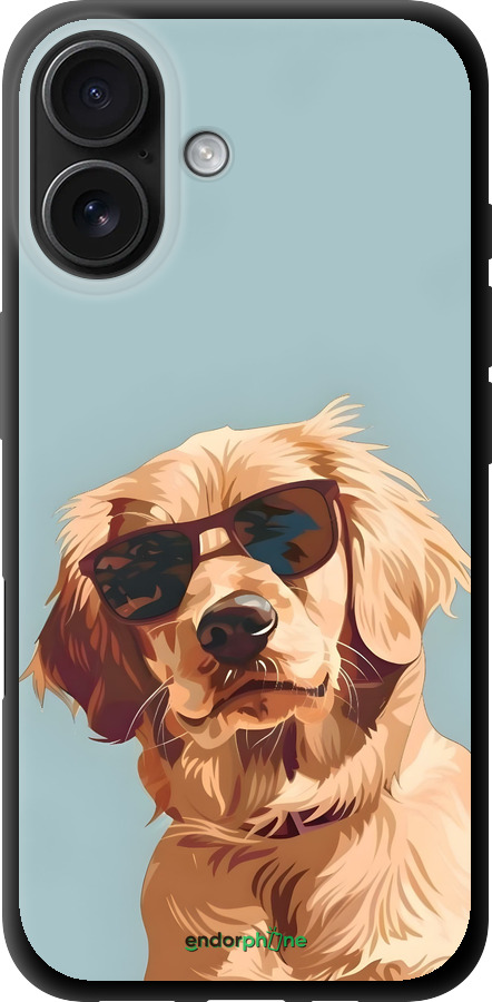 TPU чехол Пес в очках для Apple iPhone 16 - 6381b-3709 изображение 
