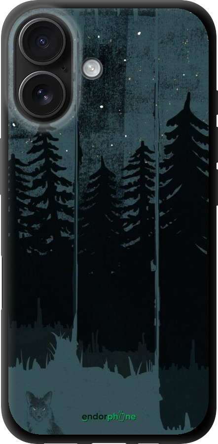 TPU чехол Лиса и ночной лес для Apple iPhone 16 - 6481b-3709 изображение 