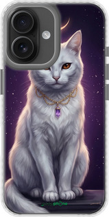 Чехол Bumper чехол Mystic White Cat Gothic Dark Purple Gold для Apple iPhone 16 - 6805pc-3709 изображение 