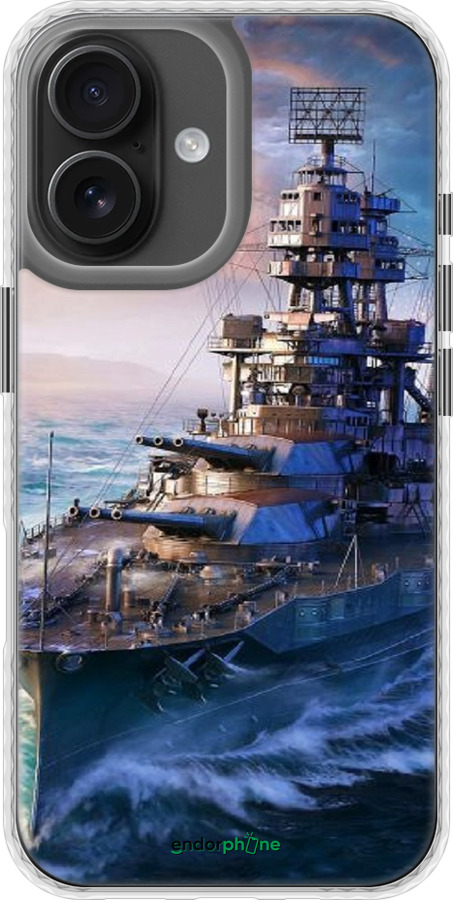 Чохол Bumper чехол Військовий корабель, world of tanks, wargaming для Apple iPhone 16 - 6461pc-3709 изображение 