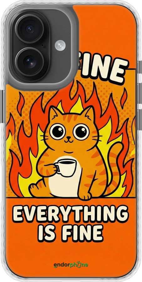 Чохол Bumper чехол Funny Cat для Apple iPhone 16 - 6786pc-3709 изображение 