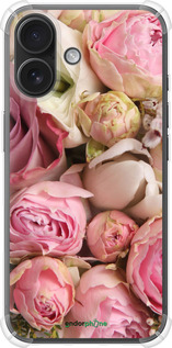 Силикон с усиленными углами чехол Розы v2 для Apple iPhone 16 - 2320sp-3709 изображение 