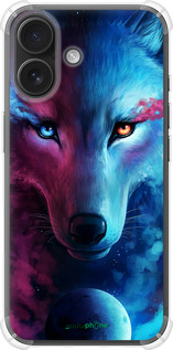 Силіконовий протиударний с посиленими кутами чехол Арт-вовк для Apple iPhone 16 - 3999sp-3709 изображение 