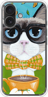 Силикон с усиленными углами чехол Cat&Coffee для Apple iPhone 16 - 4053sp-3709 изображение 