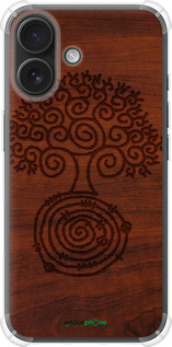 Силикон с усиленными углами чехол Узор дерева для Apple iPhone 16 - 4119sp-3709 изображение 