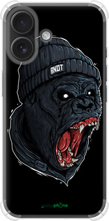 Силикон с усиленными углами чехол Обезьяна в ярости для Apple iPhone 16 - 4137sp-3709 изображение 