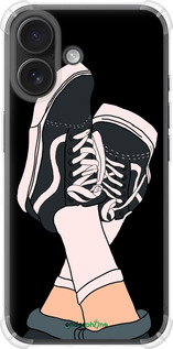 Силикон с усиленными углами чехол Кеды для Apple iPhone 16 - 4265sp-3709 изображение 