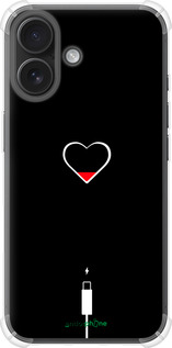 Силикон с усиленными углами чехол Подзарядка сердца для Apple iPhone 16 - 4274sp-3709 изображение 