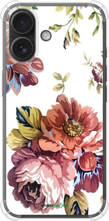 Силикон с усиленными углами чехол Vintage flowers для Apple iPhone 16 - 4333sp-3709 изображение 