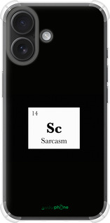 Силіконовий протиударний с посиленими кутами чехол Сарказм для Apple iPhone 16 - 4501sp-3709 изображение 