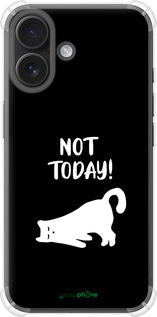 Силіконовий протиударний с посиленими кутами чехол Втомлений кіт для Apple iPhone 16 - 4535sp-3709 изображение 
