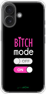 Силикон с усиленными углами чехол Bitch mode для Apple iPhone 16 - 4548sp-3709 изображение 