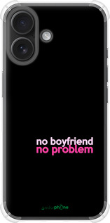 Силикон с усиленными углами чехол no boyfriend no problem для Apple iPhone 16 - 4549sp-3709 изображение 