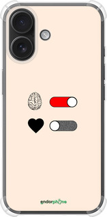 Силіконовий протиударний с посиленими кутами чехол Любов і розум для Apple iPhone 16 - 4553sp-3709 изображение 