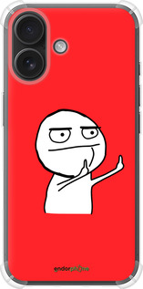 Силикон с усиленными углами чехол Мем для Apple iPhone 16 - 4578sp-3709 изображение 