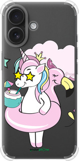 Силикон с усиленными углами чехол Crown Unicorn для Apple iPhone 16 - 4660sp-3709 изображение 