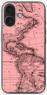 Силикон с усиленными углами чехол Карта для Apple iPhone 16 - 4794sp-3709 изображение 