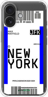 Силикон с усиленными углами чехол New York для Apple iPhone 16 - 4861sp-3709 изображение 