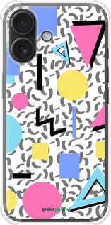 Силикон с усиленными углами чехол Color shapes для Apple iPhone 16 - 4893sp-3709 изображение 