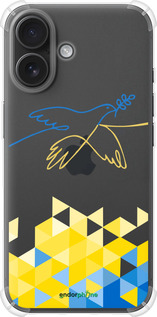 Силіконовий протиударний с посиленими кутами чехол Птиця миру  для Apple iPhone 16 - 5231sp-3709 изображение 