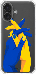 Силіконовий протиударний с посиленими кутами чехол Stand With Ukraine для Apple iPhone 16 - 5255sp-3709 изображение 