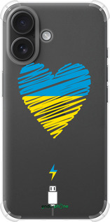Силикон с усиленными углами чехол Подзарядка сердца v2 для Apple iPhone 16 - 5295sp-3709 изображение 