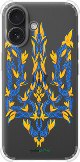 Силикон с усиленными углами чехол Герб Украины v3 для Apple iPhone 16 - 5313sp-3709 изображение 