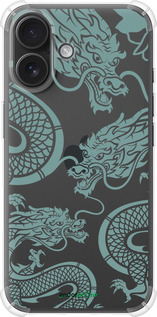 Силикон с усиленными углами чехол Дракон для Apple iPhone 16 - 5476sp-3709 изображение 